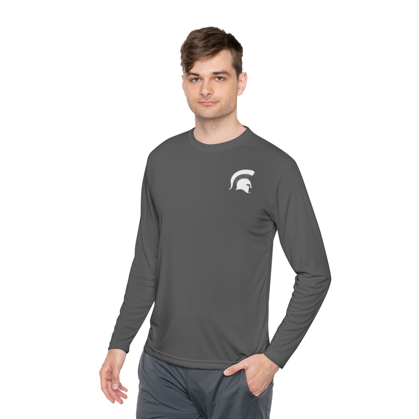 Spartan White Logo Long-Sleeve Sport-Tek Pullover
