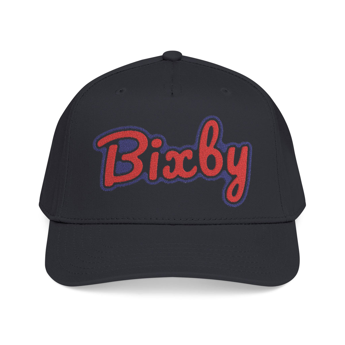 Bixby Cursive Print Embroiderd Mid-Profile Cap