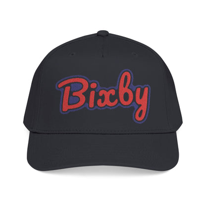 Bixby Cursive Print Embroiderd Mid-Profile Cap