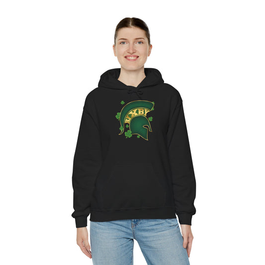 St. Patty's Good Luck Spartan Helmet Adult Gildan Hoodie