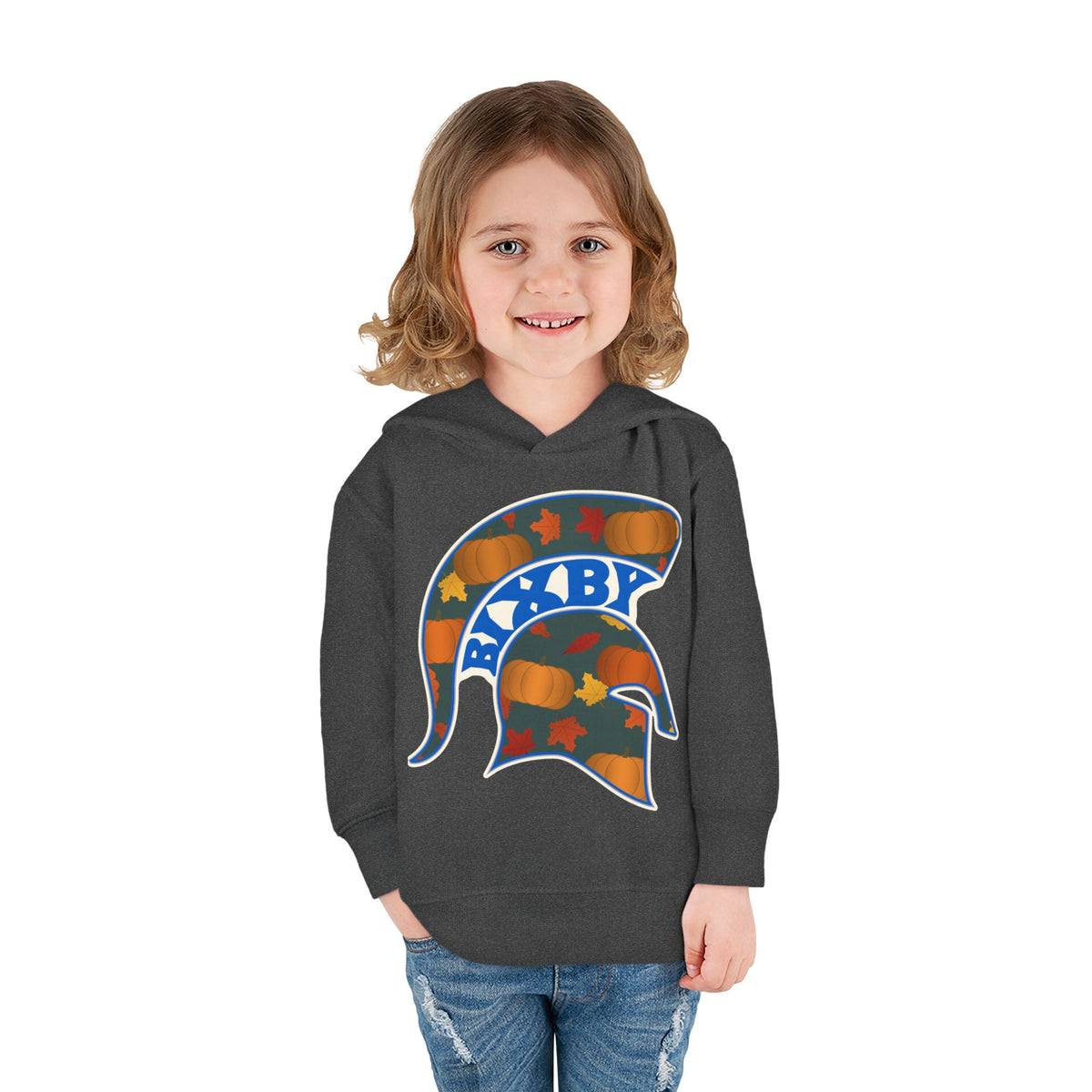 Bixby Spartans Pumpkin Patch Helmet Toddler Hoodie – Little Spartan Fall Hoodie