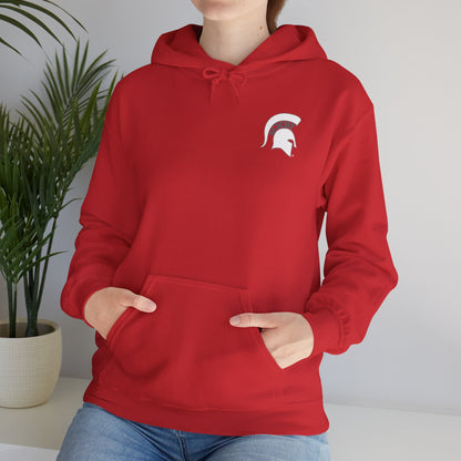 Spartan White Logo Gildan Hoodie