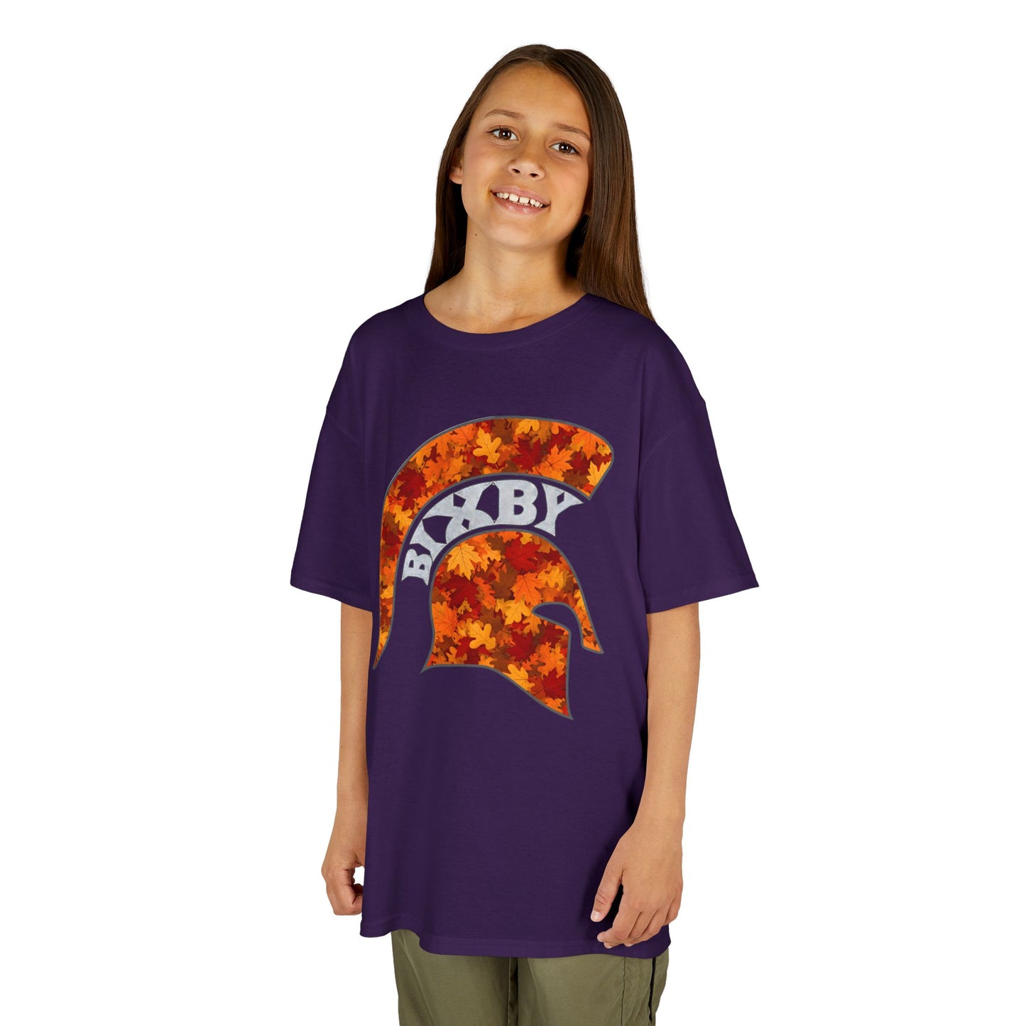 Bixby Spartan Fall Helmet Youth Gildan Tee