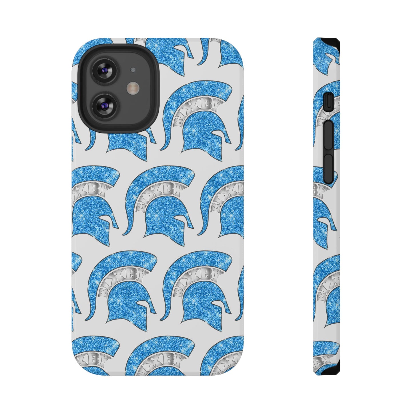 Bixby Spartan Blue Bling Logo Impact Resistant iPhone Case