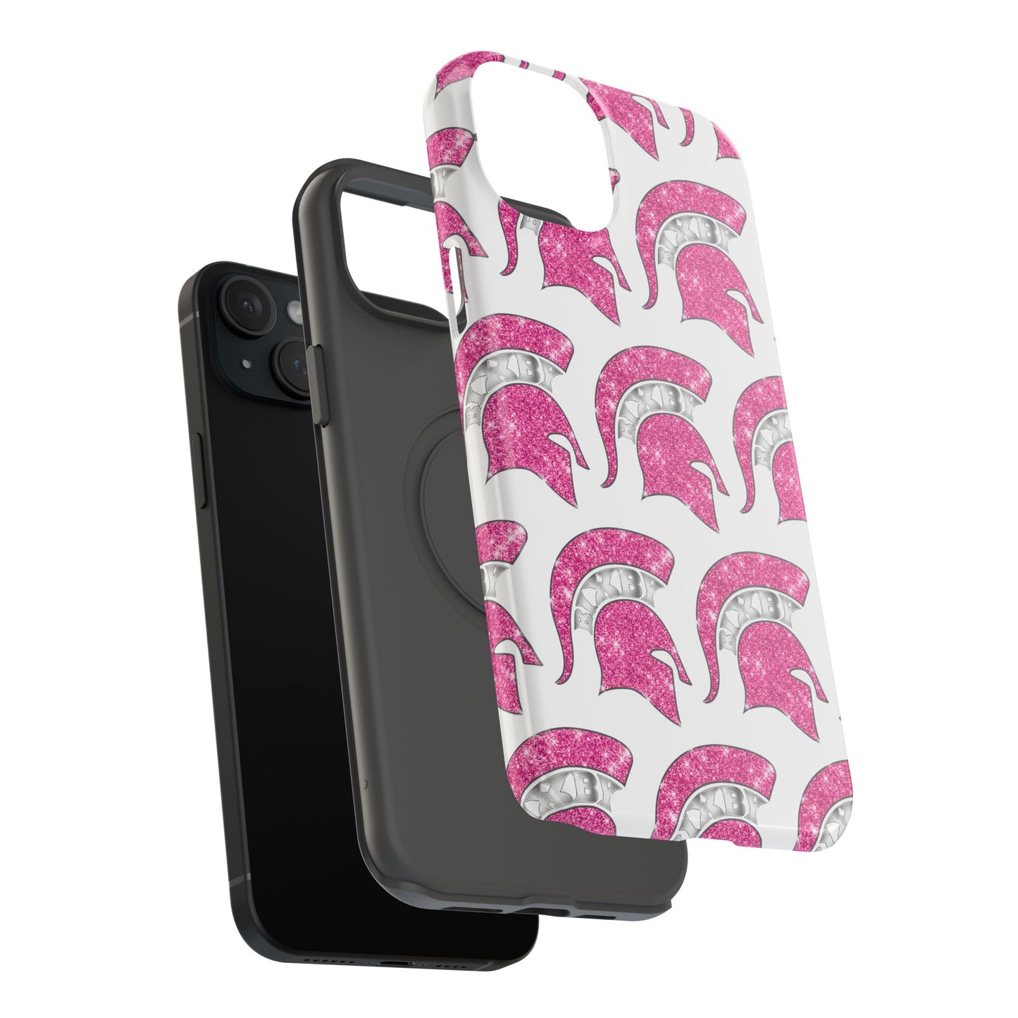 Bixby Spartan Pink Bling Logo Impact Resistant iPhone Case