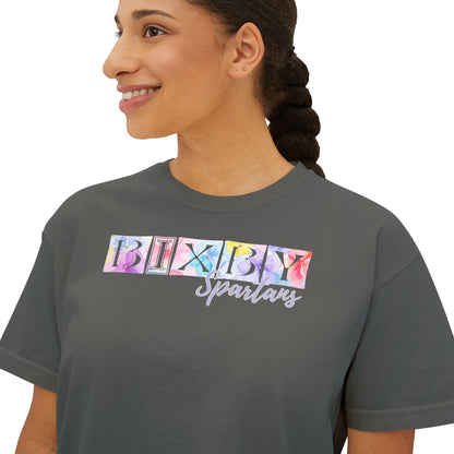 Bixby Spartans Comfort Colors Spring Pastel Boxy Tee