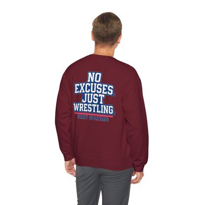 No Excuses Spartan Wrestling Gildan Sweatshirt