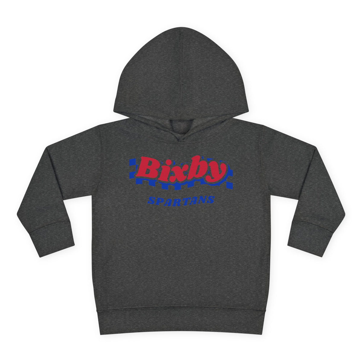 Bixby Spartans Retro Blue Checkered Script Toddler Hoodie – Little Spartan Vintage Hoodie