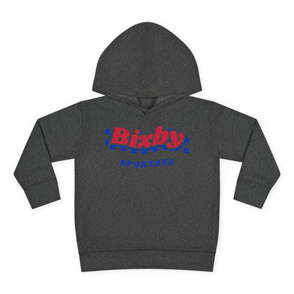 Bixby Spartans Retro Blue Checkered Script Toddler Hoodie – Little Spartan Vintage Hoodie