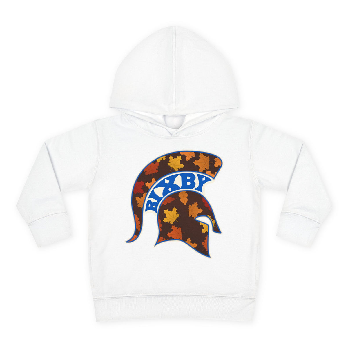 Bixby Spartans Fall Leaves Helmet Toddler Hoodie – Little Spartan Autumn Hoodie