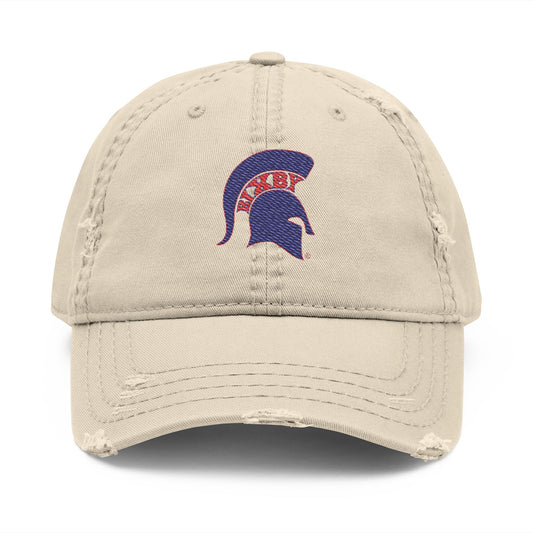 Spartan Blue Logo Embroidered Distressed Classic Ballcap