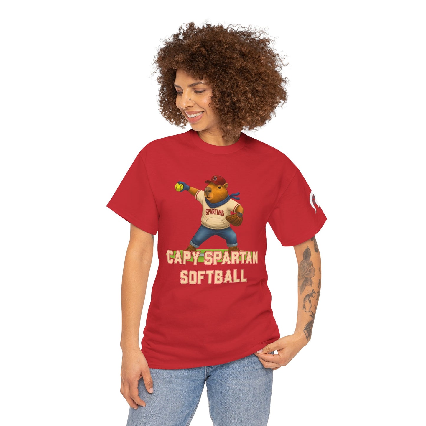 Capy Spartan Softball Gildan Tee