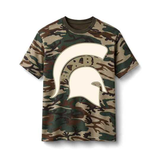 Bixby Spartans Camo Spartan Helmet Tee