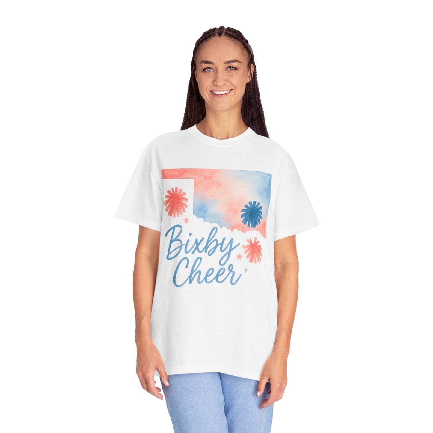 Cheer Bixby OK Watercolor Comfort Colors Tee