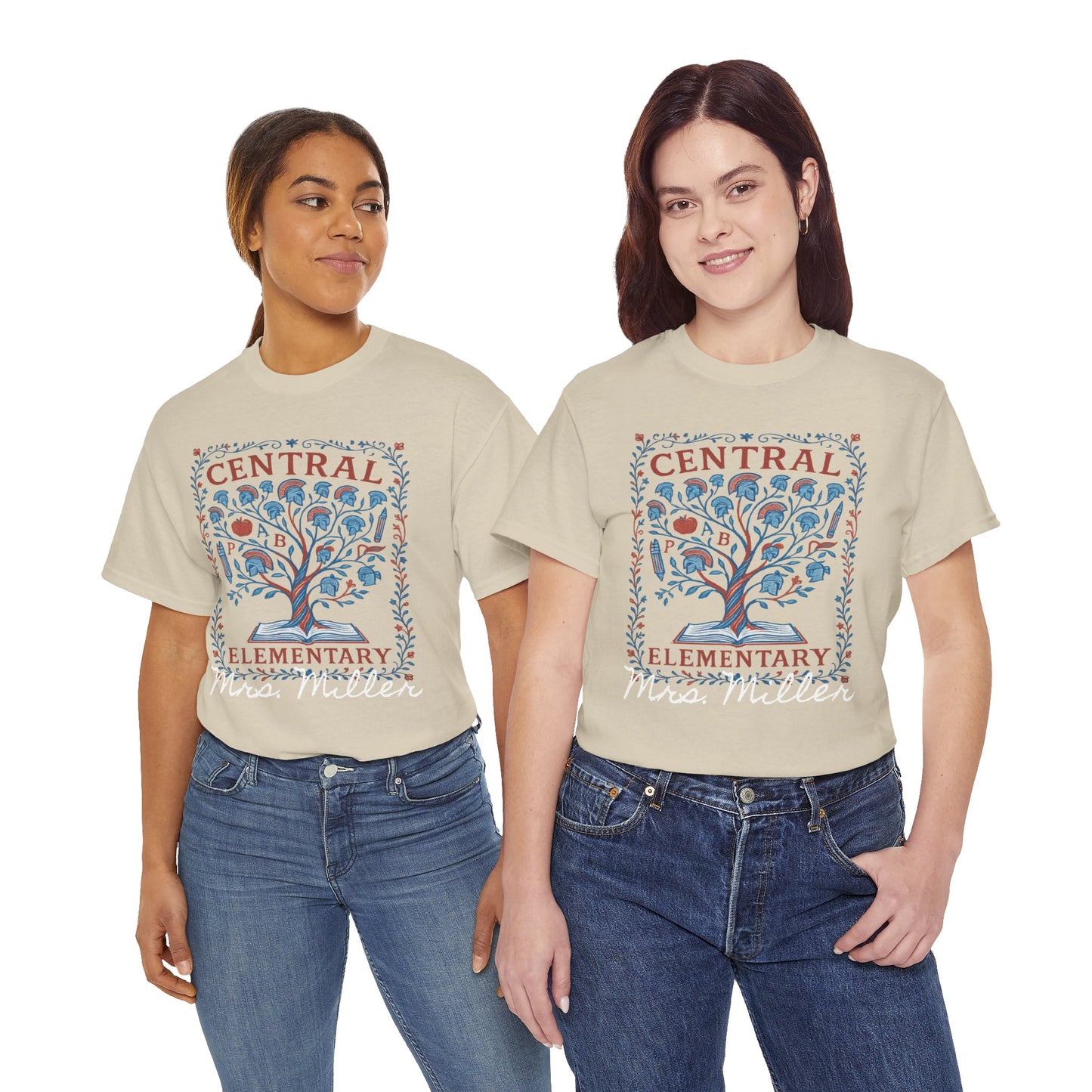 Ornate Spartan Central Elementary Gildan Tee