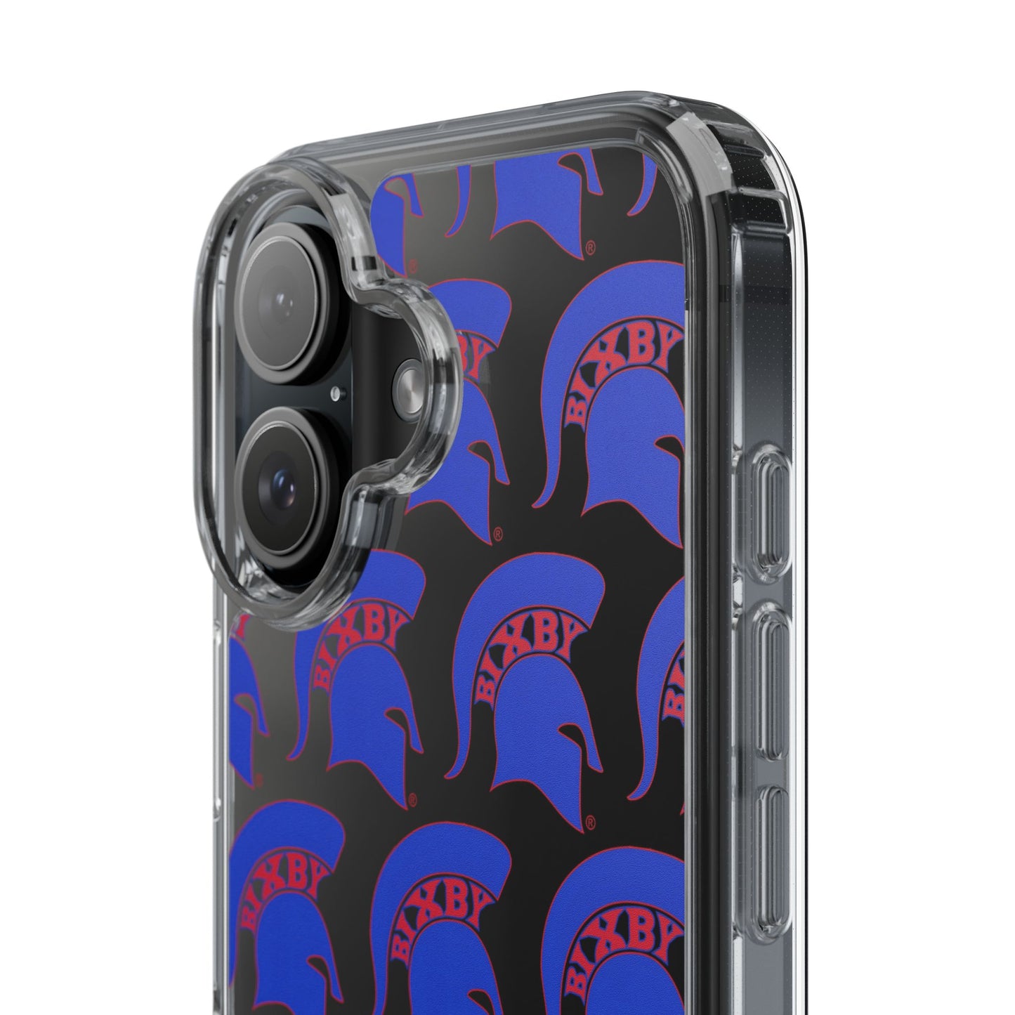 Spartan Blue Logo Clear Apple Phone Case