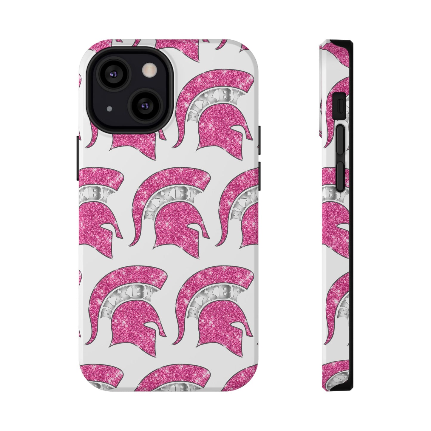 Bixby Spartan Pink Bling Logo Impact Resistant iPhone Case