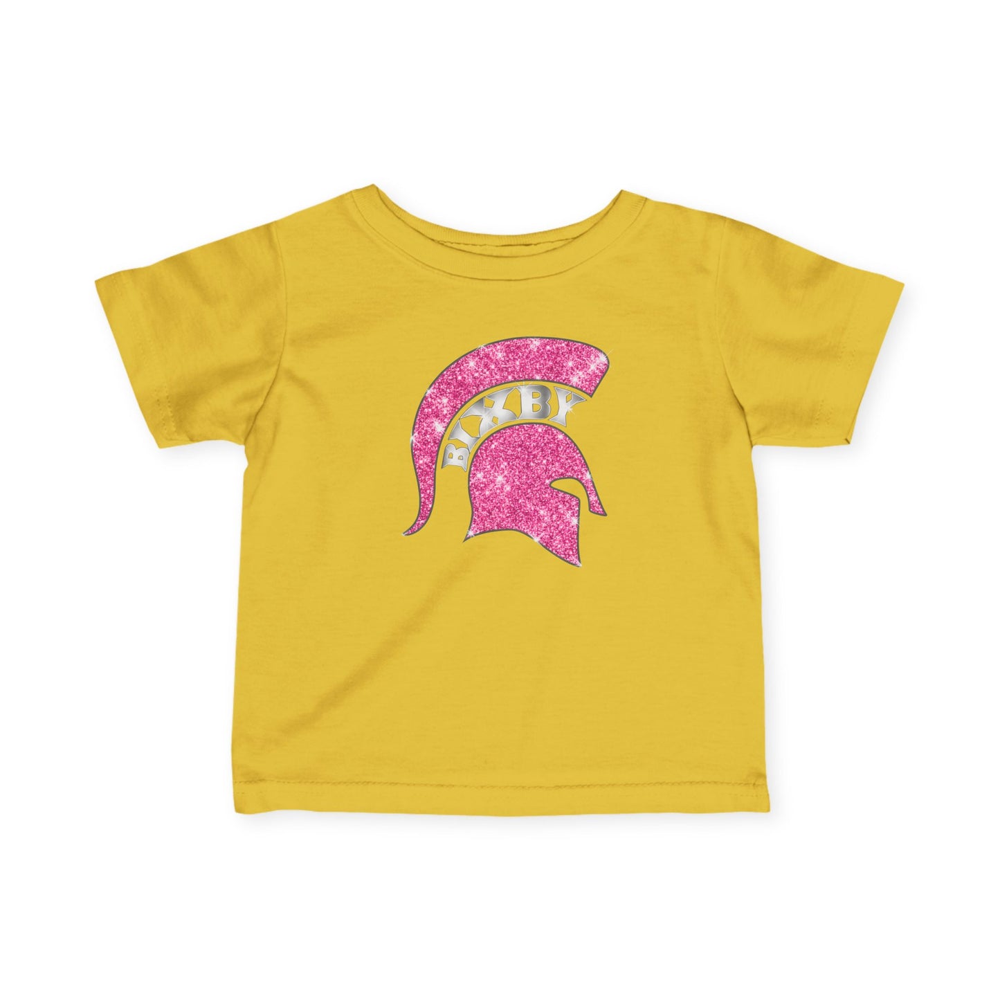 Bixby Spartans Pink Bling Infant Rabbit Skins Tee