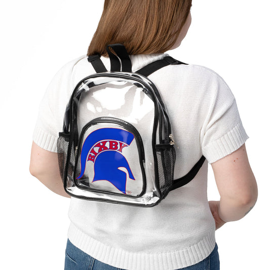 Spartan Blue Logo Clear Event Backpack