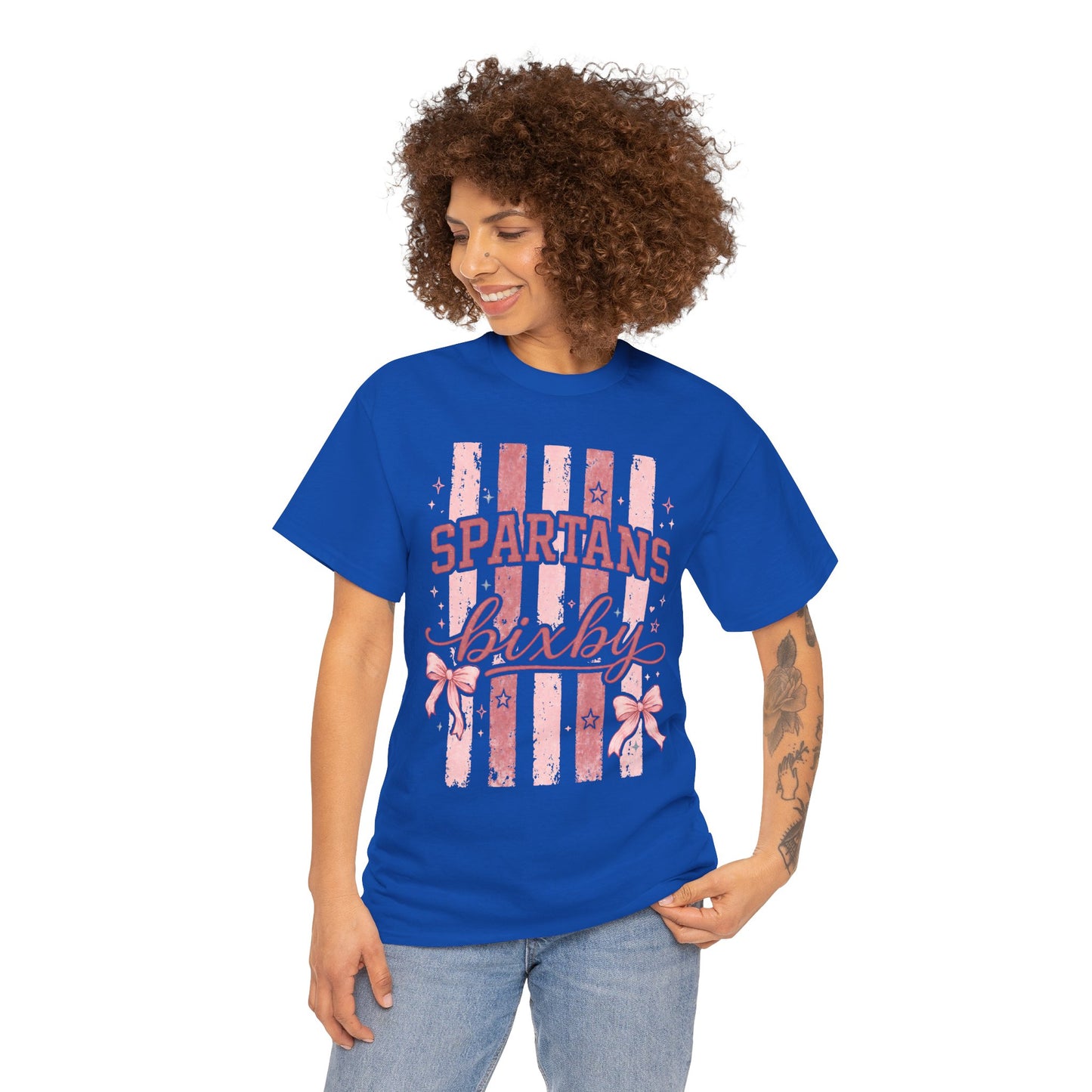 Spartans Bixby Pink Stripes T-Shirt