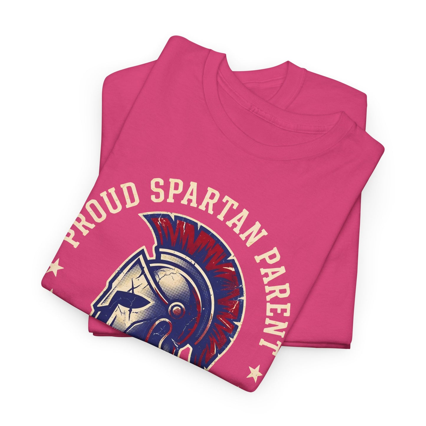 Proud Spartan Parent T-Shirt School Spirit Tee with Spartan Helmet Design