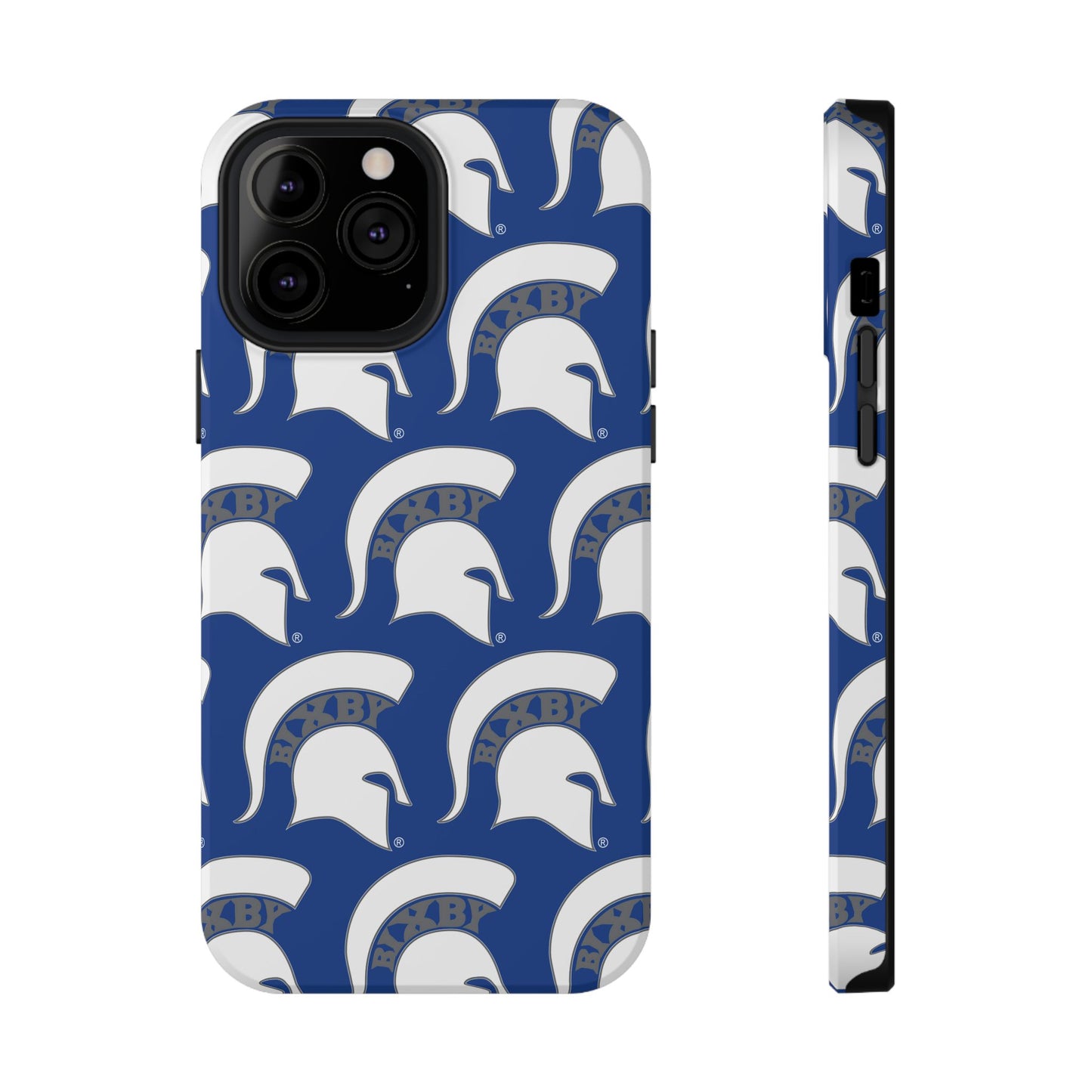 Bixby Spartan White Logo Impact Resistant iPhone Case