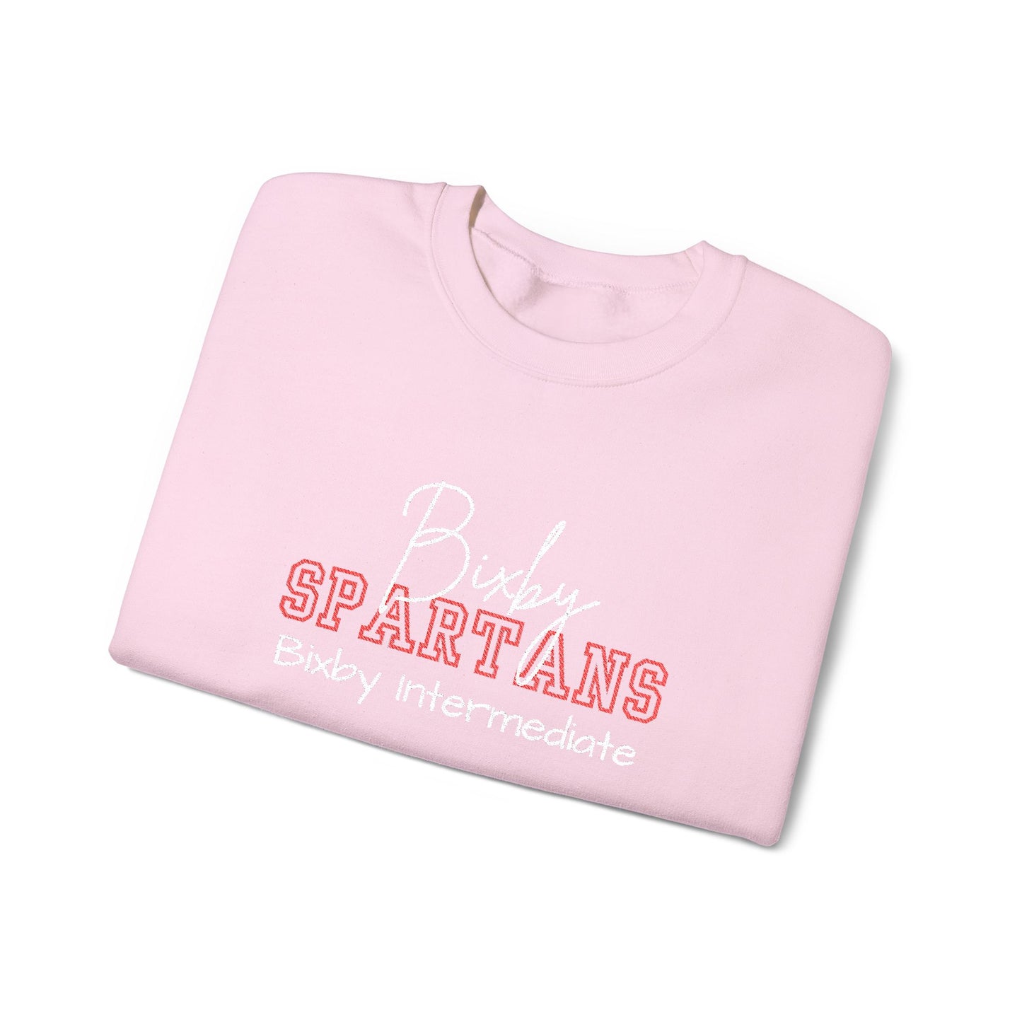 Personalized Embroidered Bixby Spartans Crewneck Sweatshirt