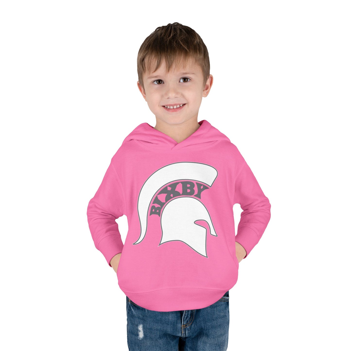 Bixby Spartans White Logo Toddler Rabbit Skins Hoodie