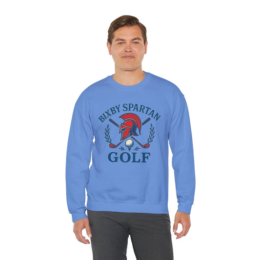 Bixby Spartan Golf Crest Gildan Sweatshirt