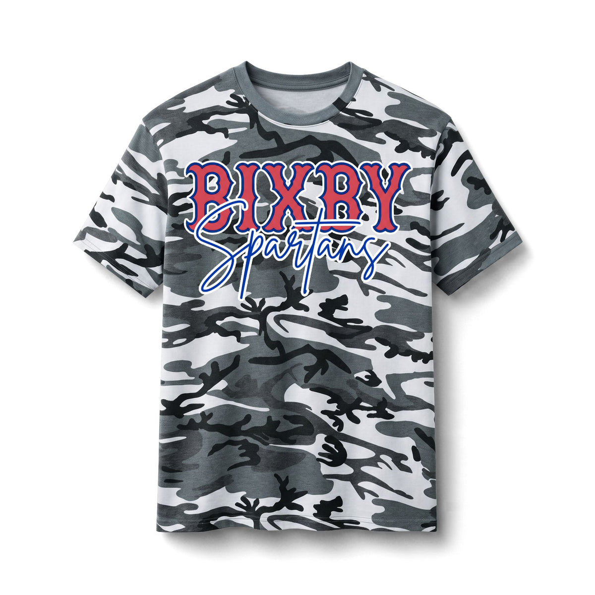 Bixby Spartans Camo - School Spirit Athletic Tee