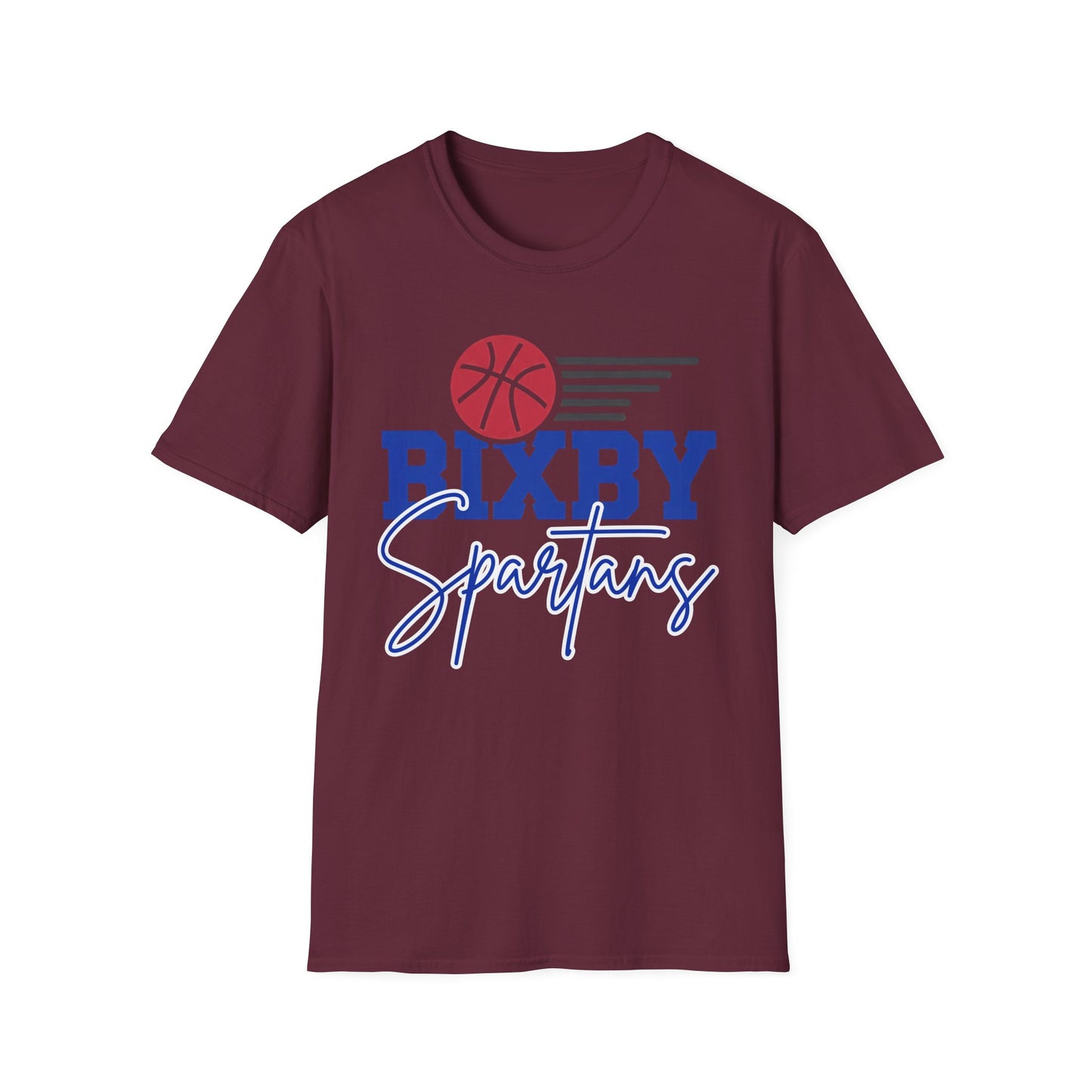 Bixby Spartans Basketball Softstyle Gildan Tee