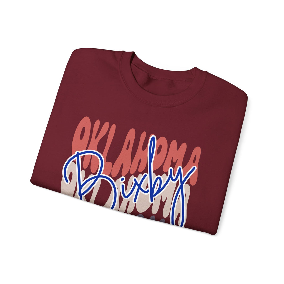Bixby Spartans Custom City Name Oklahoma Script Sweatshirt