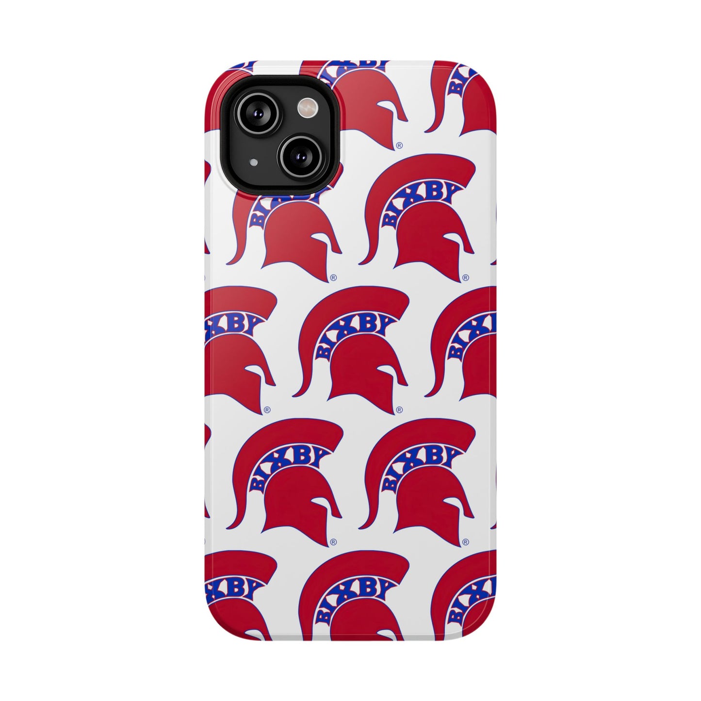 Bixby Spartan Red Logo Impact Resistant iPhone Case