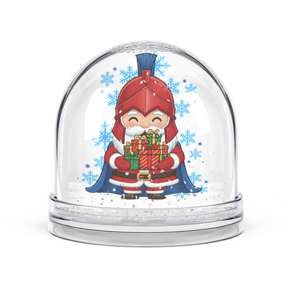Spartan Santa Snow Globe