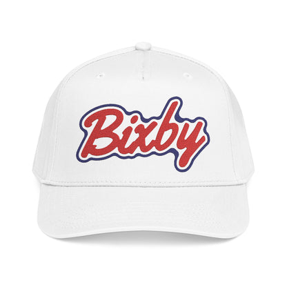 Bixby Spartans Retro Script Embroidered Mid-Profile Snapback Cap – Structured Ball Cap