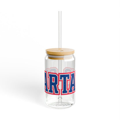 Spartan Distressed Letter Sipper Glass, 16oz
