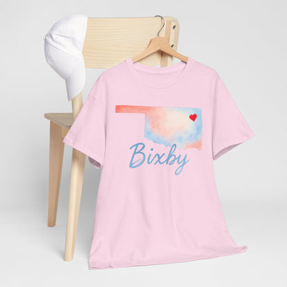 Bixby OK Heart Watercolor Gildan Tee