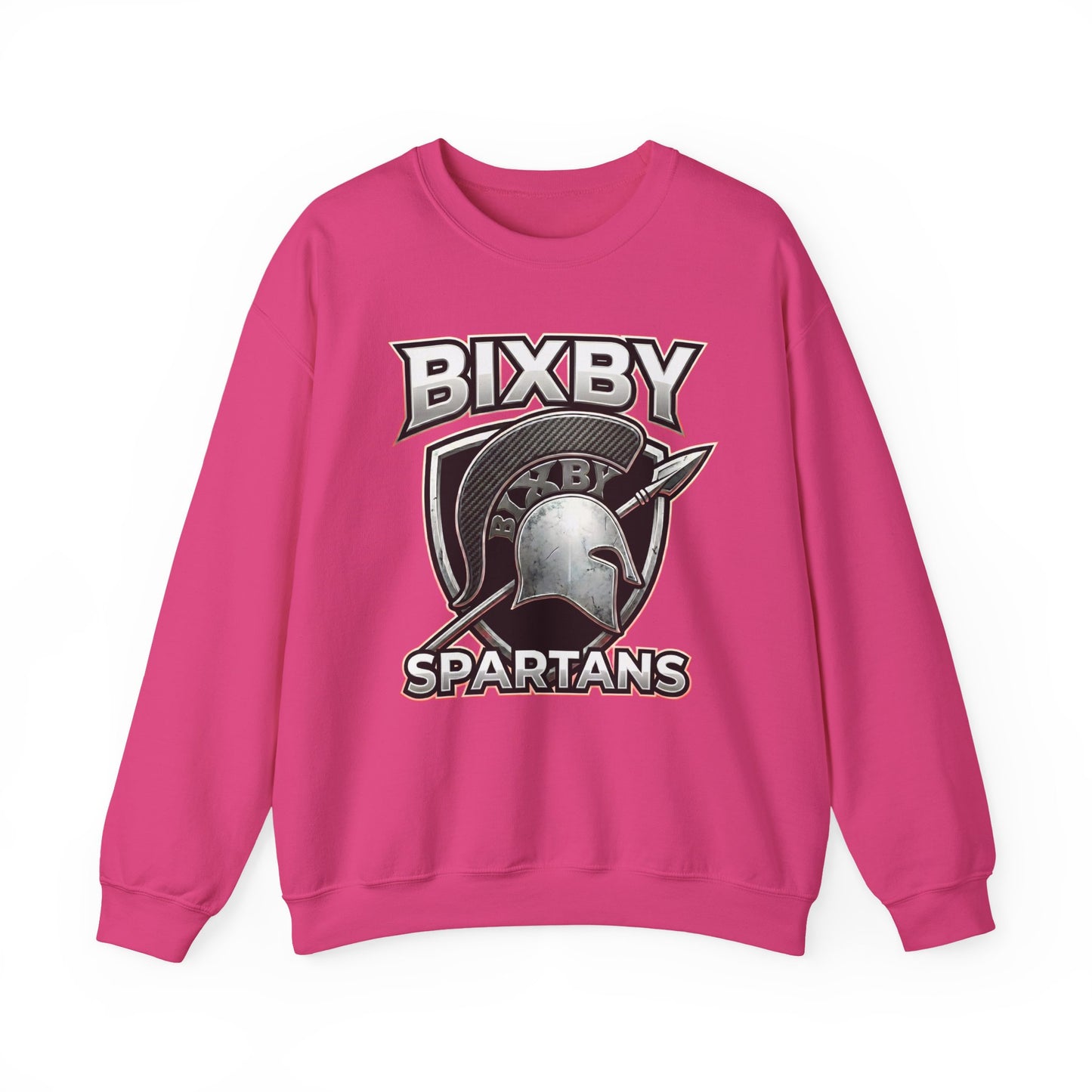Bixby Spartans Crewneck Sweatshirt Vintage Helmet School Spirit