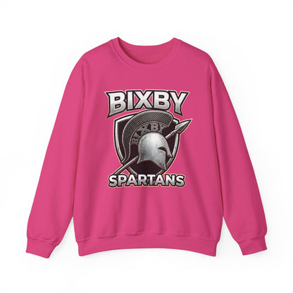 Bixby Spartans Crewneck Sweatshirt Vintage Helmet School Spirit