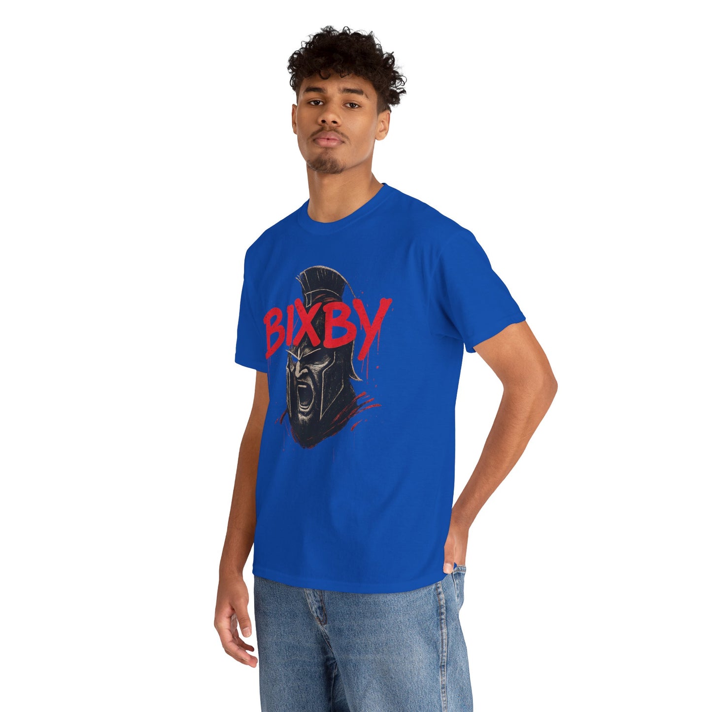 Bixby Spartan Helmet Chaos Gildan Tee