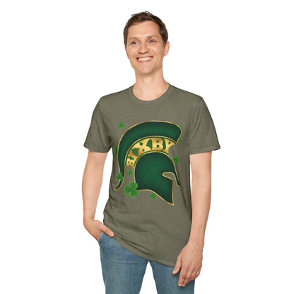 St. Patty's Good Luck Spartan Helmet Adult Gildan Tee