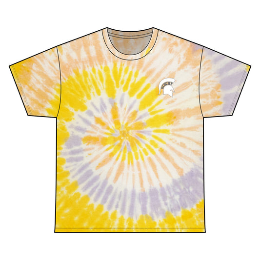 Bixby Spartan Small White Logo Tie-Dye Gildan Tee