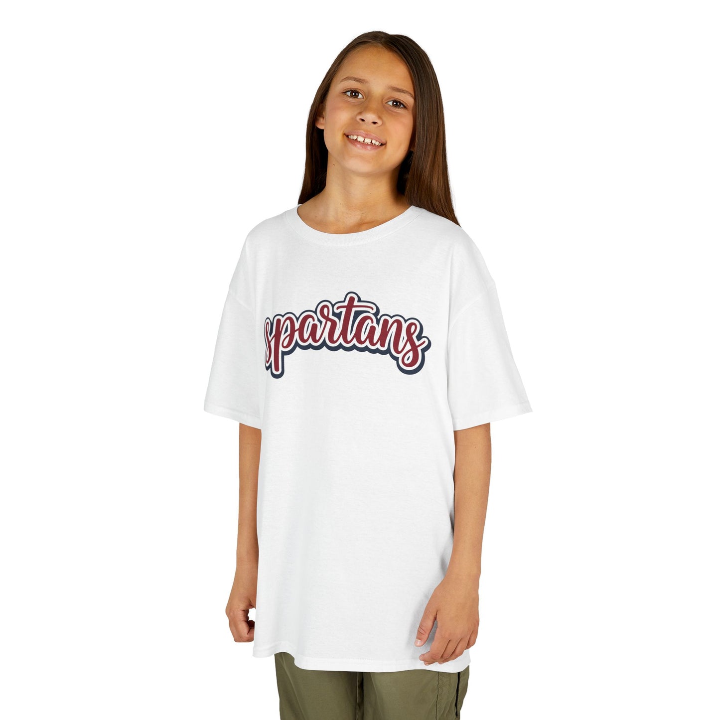 Spartans Retro Script Youth Gildan Shirt