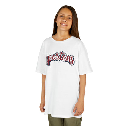 Spartans Retro Script Youth Gildan Shirt