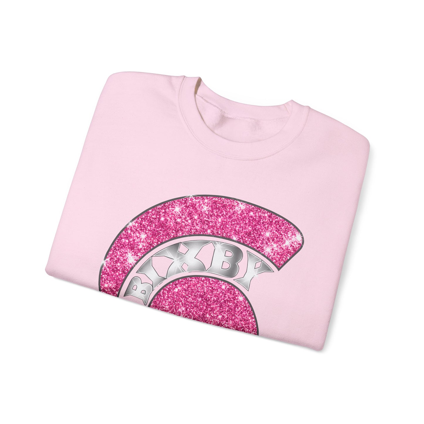 Bixby Spartan Pink Helmet Bling Gildan Sweatshirt