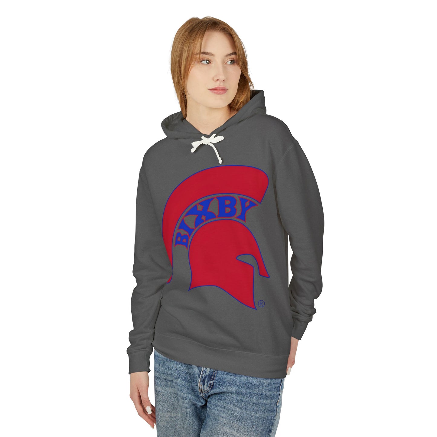 Bixby Spartan Red Logo Comfort Colors Hoodie
