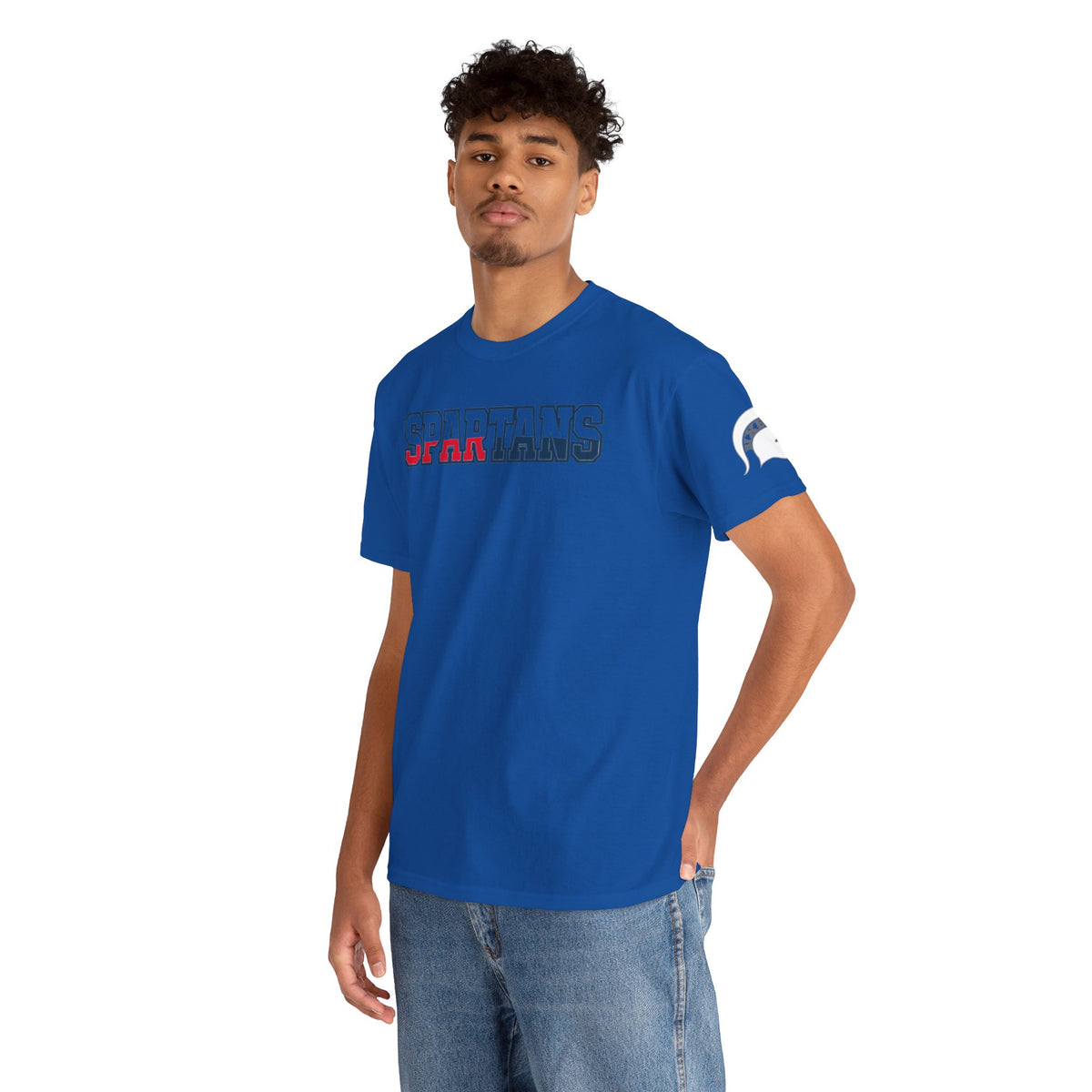Bixby Spartans Athletic Letter Chest And Left Sleeve Tee