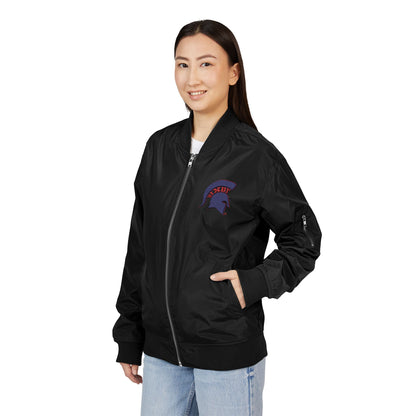 Bixby Blue Logo Embroidered Premium Bomber Jacket