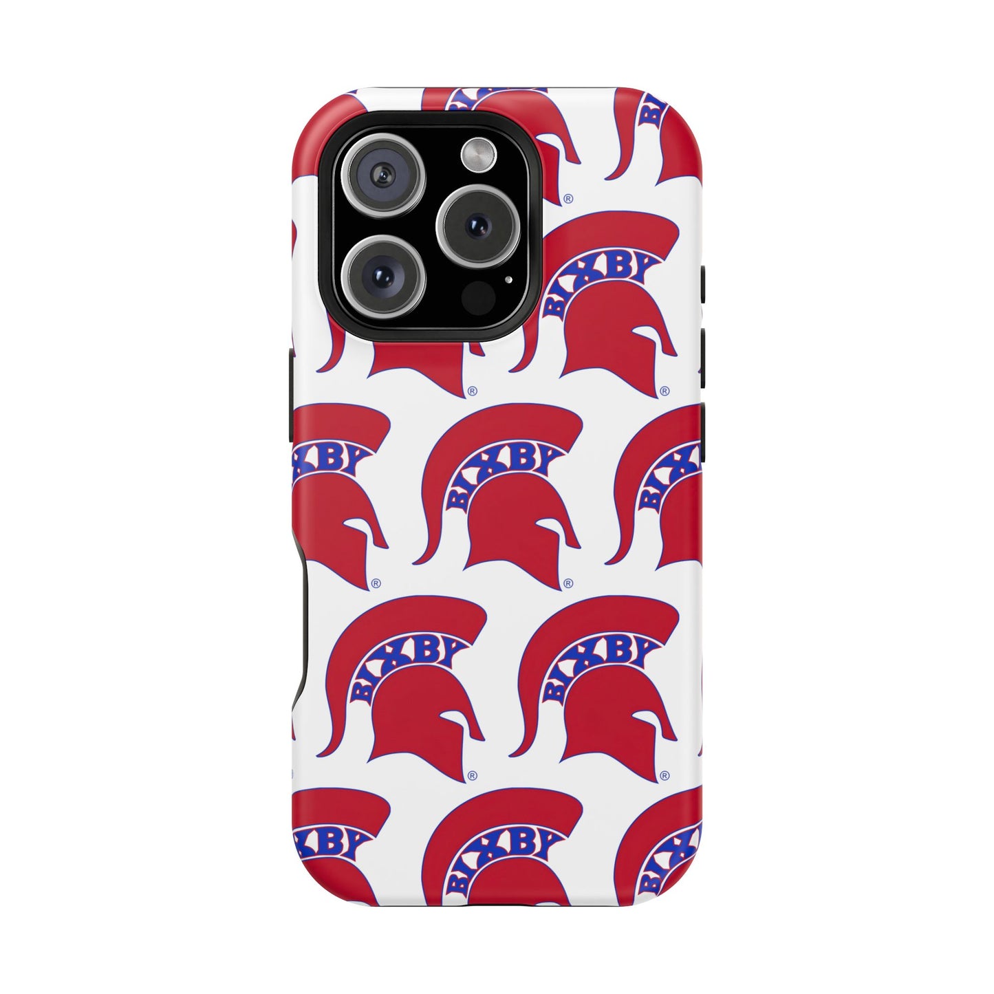 Bixby Spartan Red Logo Impact Resistant iPhone Case
