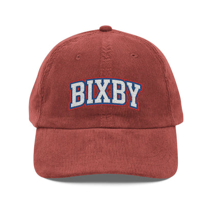 Bixby Athletic Letter Embroidered Corduroy Ballcap